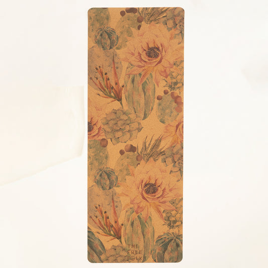 FLORAL – Cork Yoga Mat